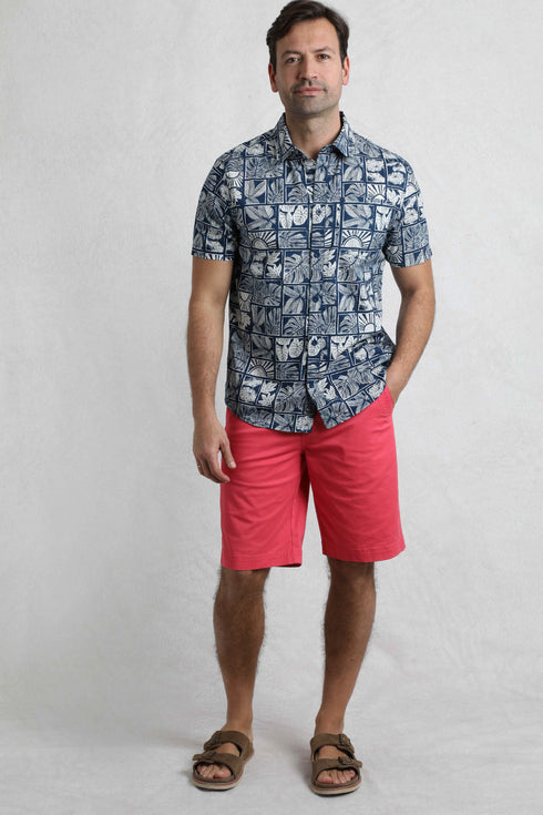 WeirdFish Faraway Organic Short Sleeve Shirt